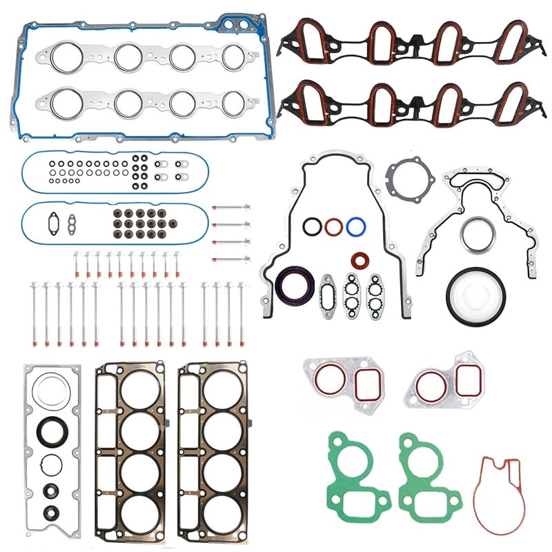 EazziSwitch MLS Full Cylinder Engine Head Gasket Kit with Head Bolts Chevy 4.8L/5.3L GEN 3 LS Engines HS9292PT, CS9284, ES72173 Express, Savana, Silverado, Avalanche, Suburban, Sierra, Envoy, Yukon, Tahoe - Image 1